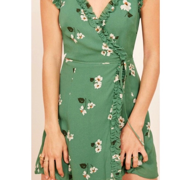 Reformation Green Garner Floral Dress - Picture 3 of 4